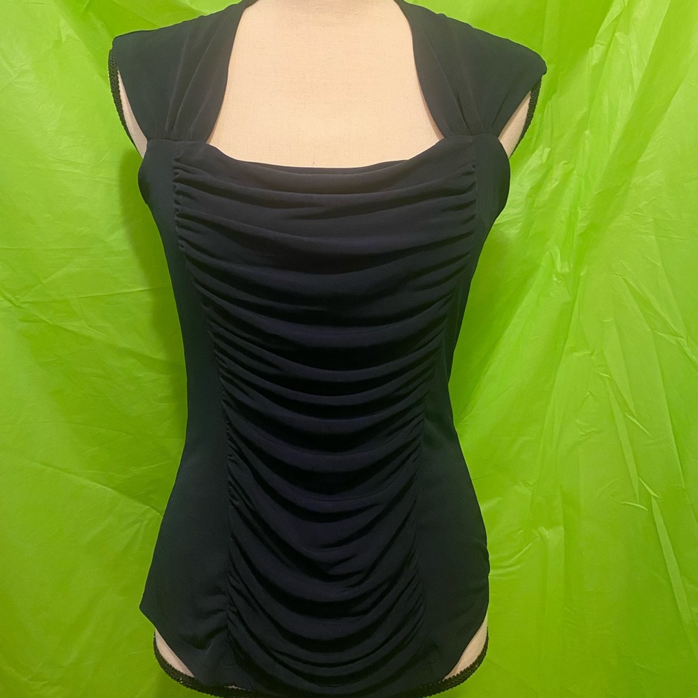 NAVY BLUE BLOUSE